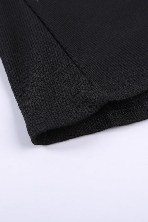 Sleeveless Scoop Neck Button Tank Top